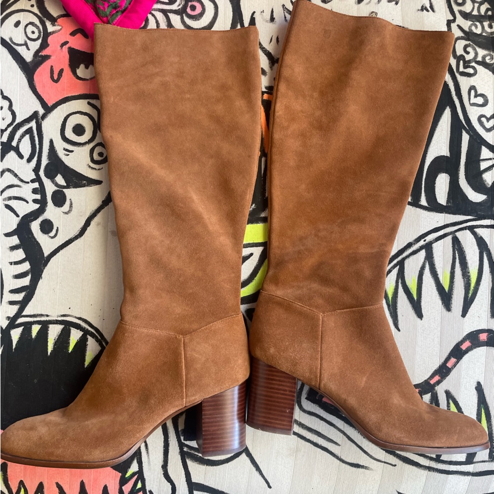 Antonio Melani suede leather brown boots size 10